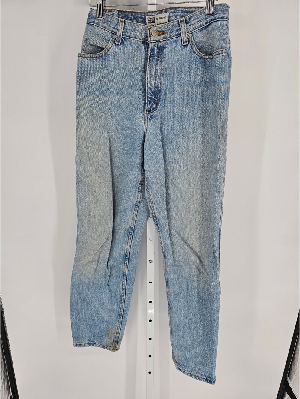 Vintage 1990s Faded Glory Womens Sz 8T Tall Boyfriend Fit Light Wash Blue Jeans